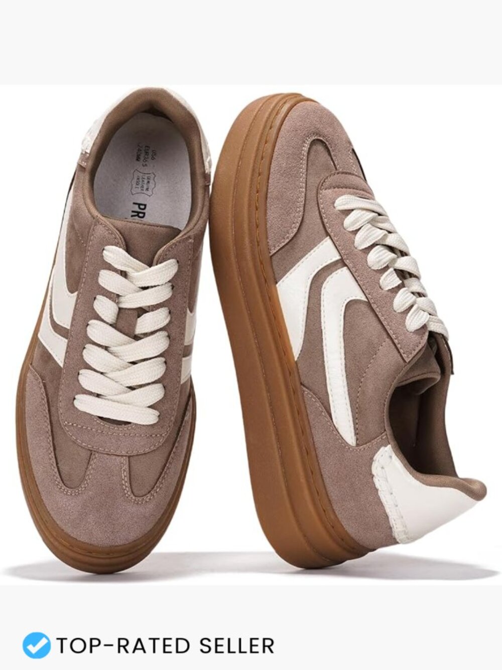 Platform Sneakers Women Lightweight Lace Up Chunky Casual Walking Shoes Trendy